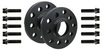 VAG Wheel Spacer Kit w/10 Black Extended Wheel Bolts (Pair, 2 Wheels)